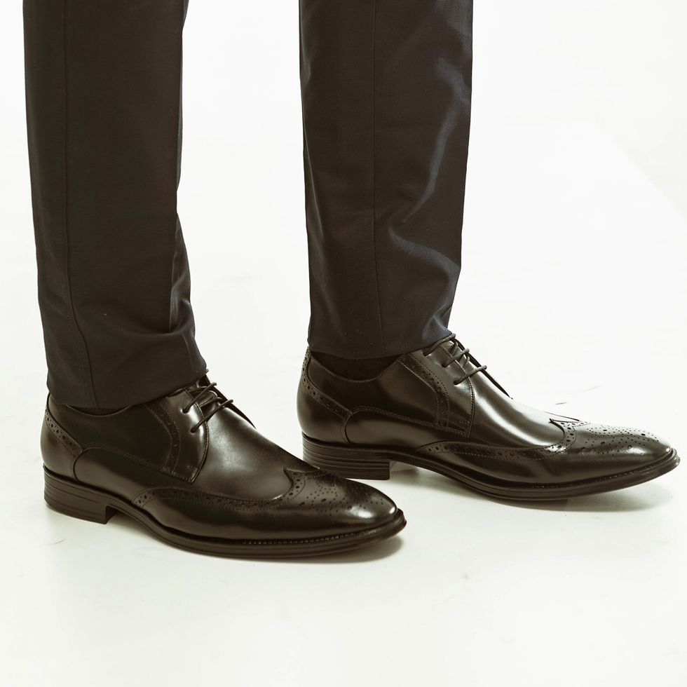 sapato derby brogue masculino