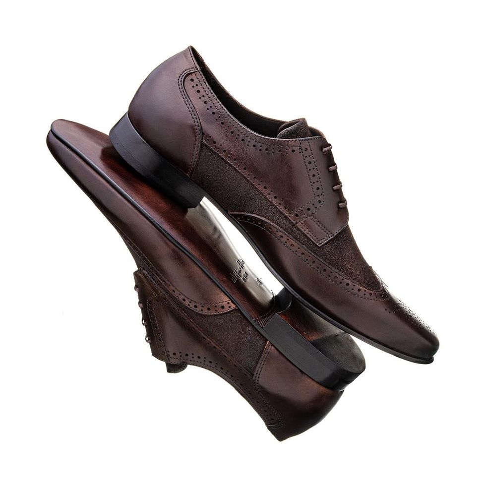 sapato derby brogue masculino