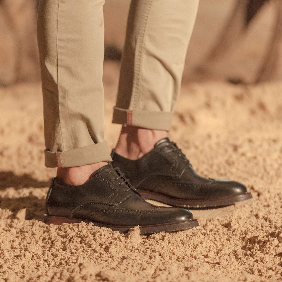 sapato derby brogue